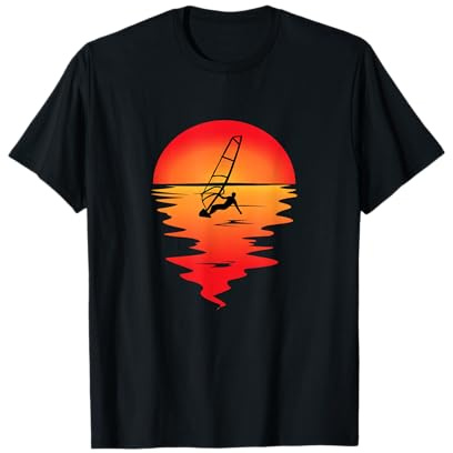 Windsurfen Silhouette Windsurfer Sunset Windsurf T-Shirt