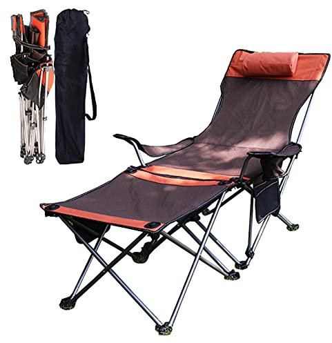 CFMZ Angelstuhl Faltbar, Campingstuhl Klappbar Leicht 150kg, Karpfenstuhl mit Abnehmbare FußAblage, Stuhl Tabelle 2 in 1 Faltstuhl Campingsessel, Verstellbar Multifunktional A