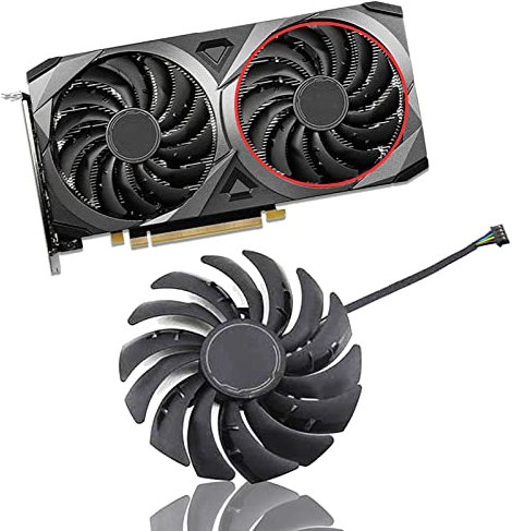 Dotodo Ventilateur de refroidissement pour carte graphique PLD10010S12HH 95 mm DC12 V 0,40 A RTX3060 RTX3070 VGA pour MSI RTX 3070 3060 3060Ti VENTUS 2X OC
