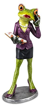 formano Frosch Manager oder Managerin Chef od. Chefin Deko Figur Dekofigur Dekoration Zierfigur (Managerin)