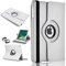 Custodia girevole a 360° per iPad Pro 9.7 (2016) in pelle PU con funzione di accensione e spegnimento automatico (argento)