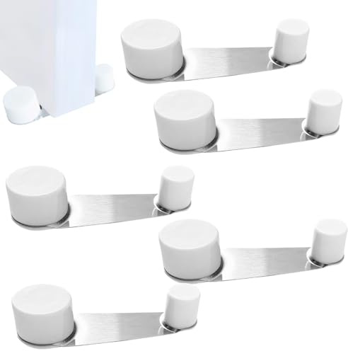 Butée de porte adhésive au sol avec reteneur rotatif-stop porte intérieur- butoir de porte sol pour bloc porte, lot de 6