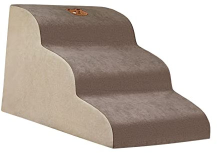 MagiDeal Hundetreppe, Haustierrampe, leichtes Klettern, rutschfeste Haustierleiter mit waschbarem Stoffbezug, Schaumstoff mit hoher Dichte für kleine, 3 Schicht