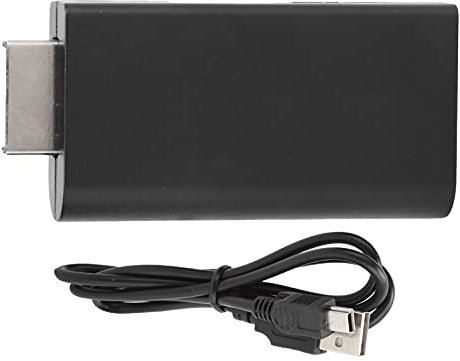 Leapiture Adaptateur Compatible HDMI Adaptateur Convertisseur PS2 vers HDMI Sortie Audio Analogique Convertisseur Audio Vidéo USB pour Tous Les Modes D'affichage PlayStation 2(Noir)