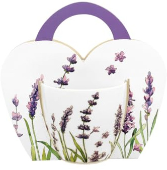 DUO Gobelet Floral, 460 ml, lavande, dans sac de transport, en porcelaine New Bone China