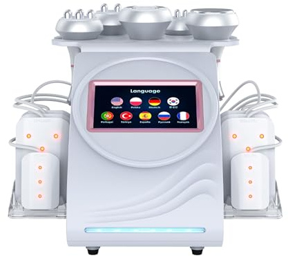 Elitzia 80KHZ Cavitation Beauty Machine 6 in 1 Facial Care Device Body Sculpting Multipole RF Liposuction Vacuum Lipolaser Skin Lifting Anti Wrinkle ET56V1S