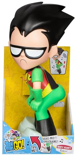 DC Comics Teen Titans Go! Booty Scooty Robin, Dancing Figure with Music, Press-Activated, Collectible Toy for Kids Aged 4 and Up