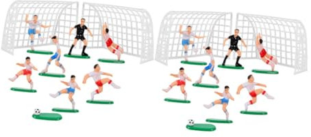 Parliky 2 Set Di Decorazioni Per Porte Da Calcio Topper Per Cupcake Campo Da Calcio in Miniatura Decorazione Paesaggistica