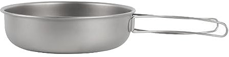 Lahdrhab Titan Camping Bratpfanne Bratpfanne Pfanne Kochgeschirr Grillplatte mit Deckel & Klappgriff Outdoor-Ausrüstung 1200 ml