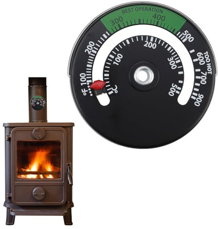 1 PCS Oven Thermometer for Inside Oven, Log Burner Thermometer Stove Thermometer Log Burner UK Wood Burner Accessories Fire Accessories for Wood Burner Pipe Thermometer
