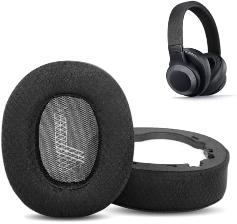 Atmungsaktiv Stoff Ersatz Ohrpolster für JBL E65 E65BTNC/Live 650 BTNC Live 660 BTNC/Duet NC Kopfhörer Ersatz-Ohrpolster