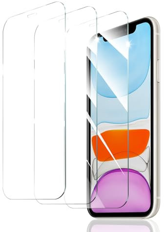 3 Stück Schutzfolie für iPhone 11/iPhone XR, Panzer Schutz Glas Folie Displayschutz, gehärtete Glasfolie, Panzerfolie Schutzglas, 9H Härte Displayschutzfolie, HD Klar, Anti- Kratzer, Bläschenfrei