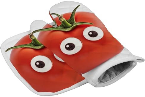 Gants de cuisine personnalisés résistants à la chaleur pour femme avec inscription « I Love You from My Head Tomatoes » - Pour cuisine, barbecue, grill, Thanksgiving