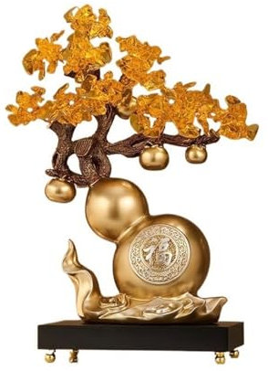 xiuling4568 Chakra Crystal Tree Home Crystal Money Tree, Fortune Gourd Wine Cooler Decoration, Living Room Office Feng Shui Ornaments Feng Shui Decor