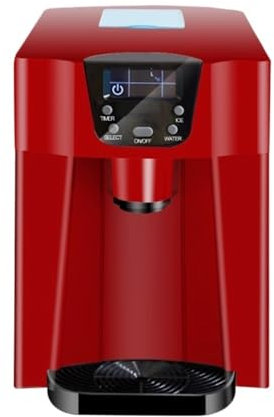 NexaGeniX Macchina per Il Ghiaccio Macchina for Il Ghiaccio da bancone, 9 cubetti di proiettili Pronti in 6 Minuti, 15 kg in 24 Ore, for Feste in Cucina, Ufficio, Bar, Rosso cubetti Ghiaccio