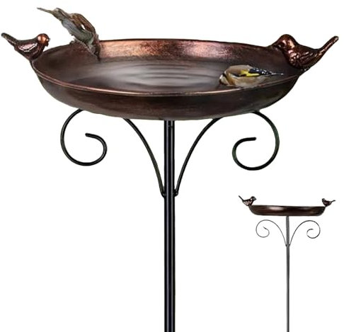 Ciotola per il bagno per uccelli – vasca da giardino, vassoio da terrazza | decorativo in resina portatile all'aperto stazione ferroviaria impermeabile per balcone attrazione fauna selvatica, fontana