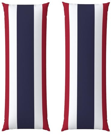 Housse de coussin de 50,8 x 137,2 cm de long avec fermeture éclair - Motif drapeau de la Thaïlande