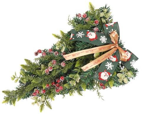 Homoyoyo Zuckerstangenkranz Weihnachtsgirlande Tropfenförmiger Weihnachtsgirlande Weihnachtsdeko Für Wand Tür Fenster Kranz Weihnachtsdekoration
