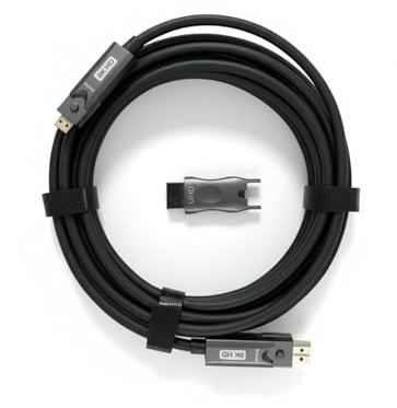 AV:Link | Ultra HD 8K aktiv fiberoptisk HDMI-kabel 5 m – hög hastighet 48 Gbps bly med avtagbar Micro HDMI-kontakt | långdistans 8K TV, projektor och spel HDMI-kabel för hemmabio och små enheter