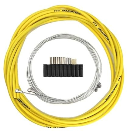 Bremszug Fahrrad Straße MTB Fahrrad Bremse Kabel 4mm 5mm Bike Set Mountainbike Schaltwerk Gehäuse(Yellow cable)