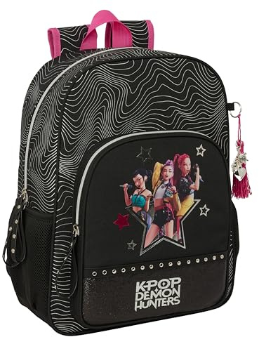 K-POP Demon Hunters - ENERGY - Skolryggsäck för barn, barnryggsäck, anpassningsbar till vagn, perfekt för skolbarn, bekväm och mångsidig, motstånd, 33 x 14 x 42 cm