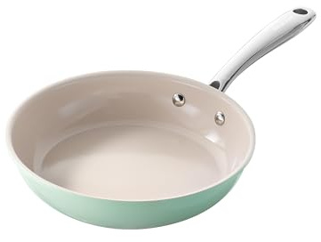 Redchef Ceramic Non Stick Frying Pan 20cm, Nonstick Skillet 8 Inch with Stay Cool Handle, Induction Hob Compatible, PTFE & PFAS & PFOA Free, Oven Safe (Mint Green)
