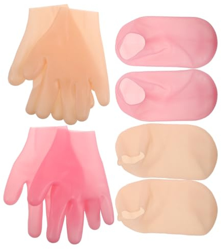 Healeved Fußmaske Socken Satz aus Silikon für Tiefe Peeling und Entspannung Feuchtigkeitsspendende Fußpflege für Trockene Füße für Zuhause und Fußmassagezentren
