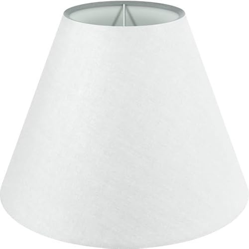 Wogati® Premium Lampenschirm | Größe: M | Farbe: Weiß | E27 | konisch | Baumwolle | für Stehlampen, Hängelampen, Tischlampen, Deckenlampen
