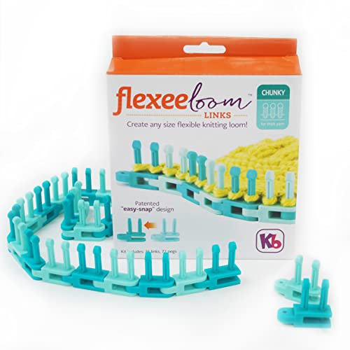 Authentic Knitting Board Flexee Loom Links, für grobes Garn, 36 Stück