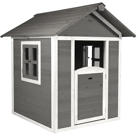 AXI Maison Enfant Beach Lodge XL en Gris avec sans Toboggan | Maison de Jeux en Bois FFC pour Les Enfants | Maisonnette/Cabane de Jeu pour Le Jardin