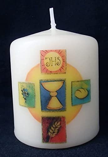Candela con stampa trasferibile, comunione 55/50