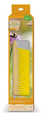 My Little Farm Bienenbesen Standard, Abkehrbesen für Imker, weiche Borsten zur sanften Bienenentfernung, ergonomischer Holzgriff