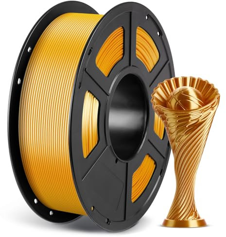 ANYCUBIC PLA Filament 1.75mm Silk Gold, 3D Drucker Filament 1.75 PLA 1kg Spool, Glänzend, Premium-Qualität, Biologisch abbaubar