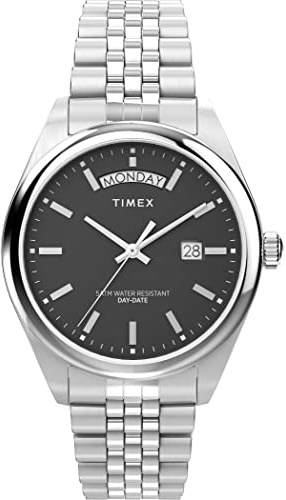 Timex Unisex Analog Quarz Uhr Legacy mit Edelstahlarmband