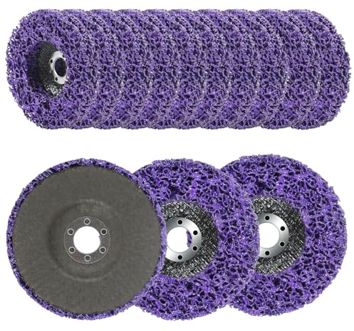 MIRTHBUY Strip Disc Set | 10 PCS Paint Removal Discs for Angle Grinder | 115mm x 22mm Stripping Discs for Rust, Welds, Coating and Oxidation Removal, Durable Pads for Metal Cleaning