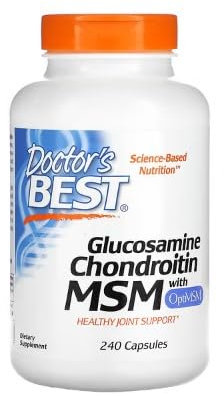 Doctor's Best Glucosamina, Condroitina y MSM con OptiMSM - 240 cápsulas