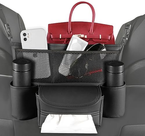 Auto Organizer Zwischen Vordersitzen, Car Organizer Multifunktionale Praktisch Organizer Auto Mittelkonsole Zubehör, Autositz Organizer Aufbewahrungstasche für Snacks Wallets Getränke,Telefon