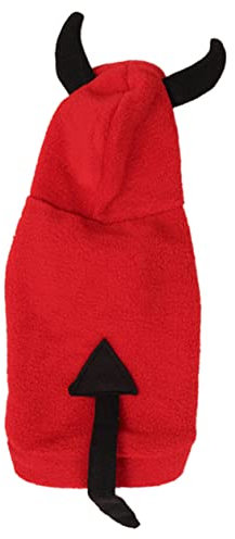 Beavorty 1stück Halloween Kostüm Winterkleidung Mit Teufel-Design Für Hunde Für Halloween Und Festliche Anlässe Leicht Und Schnell Trocknend