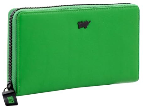 BRAUN BÜFFEL Leder Geldbörse Capri Zip Wallet Green grün