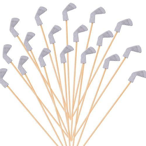 200uds Palillos Golf para Cócteles, Brochetas para Palos Golf Palillos Dientes con Temática Golf Palillos Desechables Cócteles Frutas Sándwiches para Bufés Fiestas y Suministros Festivos