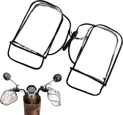 Handlebar Mounts for Bikes - Windproof Motorcycle Handlebar Cover, Heated Hand Heated Mitts | Clear Transparent Rain Cover Resistant