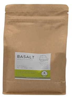 ALMICANNA: Bio Harina de Basalto micronizada 1 kg – Enmienda mineral para Living Soil – Fertilizante natural rico en silicio y oligoelementos