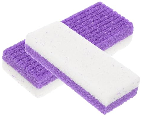 SOIMISS 4 Piezas Pedicura Exfoliante de Pies Herramientas para Pedicura Removedor de Callos Morado Raspador para Pies Exfoliante Baño