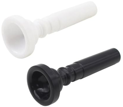 LRXIYODE Trompetenmundstück Zufällige Farbe 2 Stück mit Glatter Oberfläche aus ABS Zubehör für Trompeteninstrumente und Integrierter Formgebung zum Üben und Spielen