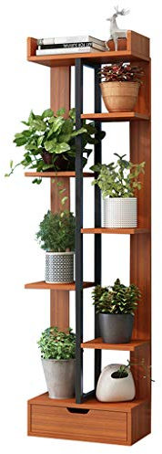 Vintage Hohe Plant Stand Indoor or Outdoor Modern Blumentreppe aus Holz und Metall Pflanzentreppe für Innen Außen Garten Pflanzenregal Blumenregal Wohnzimmer Bonsai Dekor