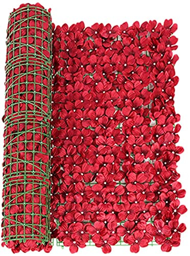 EIIDJFF Artificiel Haie Feuillage Feuilles de Fleurs Vigne clôture de confidentialité écran Mural Faux Lierre clôture de dépistage extérieur Jardin arrière-Cour décoration