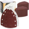 Robin Goods® 105x Schleifpapier Dreieckschleifer - Schleifdreiecke 11 Loch mit Klett - Schleifblätter in 9 Größen - Schleifscheiben 105 x 152 mm 40/60/80/120/180/240/400/800/2000 (dreieckig - rot)