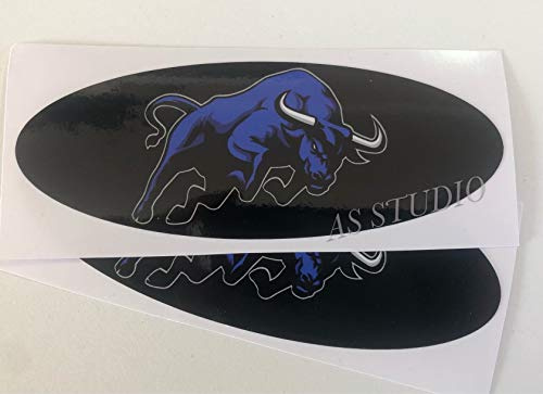 2x 165x64mm Emblem Pflaume Folie (135x50mm) Blue Stier