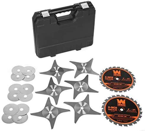 WEN BL088D 20,3 cm 24 Zähne Hartmetallbestücktes Dado Sägeblatt-Set für 25,4 cm Tischsägen