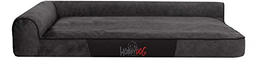 Bjird Cuccia Cane - Letto per Cani, con Rivestimento in Cordura Rimovibile (Lavabile a 30°) - Cuccia per Cani Taglia Piccola e Grande - Cuccia Cani Coccolosa - 115 x 80 cm - nero